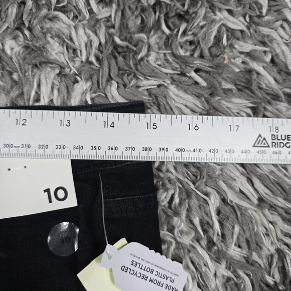 Aeropostale Shorts Womens 10 Black High Rise Midi 3 Inch Distressed Denim New - Picture 5 of 6